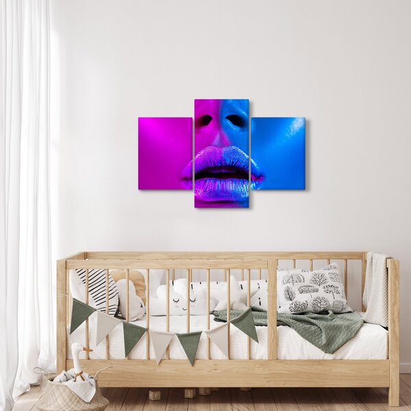 Slika obarvanih ustnic (90x60 cm)