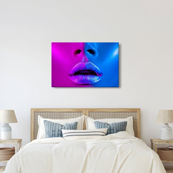 Slika obarvanih ustnic (90x60 cm)