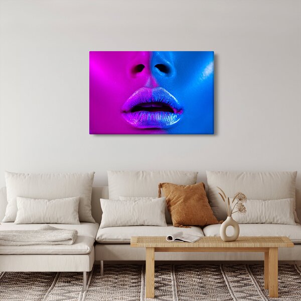 Slika obarvanih ustnic (90x60 cm)