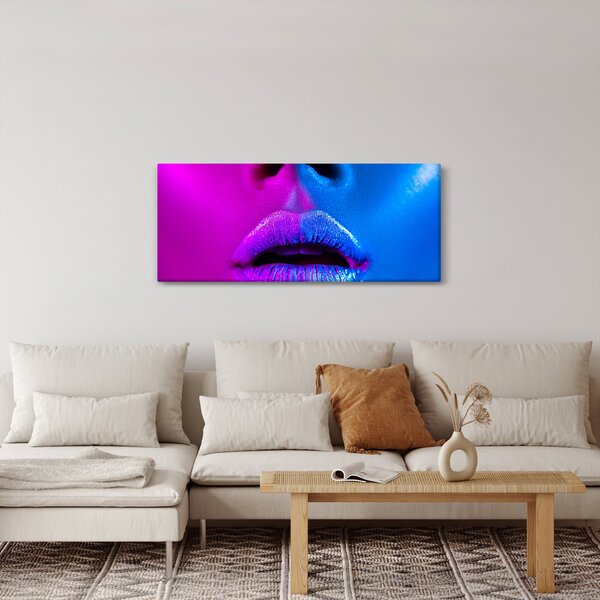 Slika obarvanih ustnic (120x50 cm)