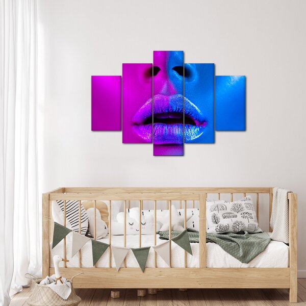 Slika obarvanih ustnic (150x105 cm)