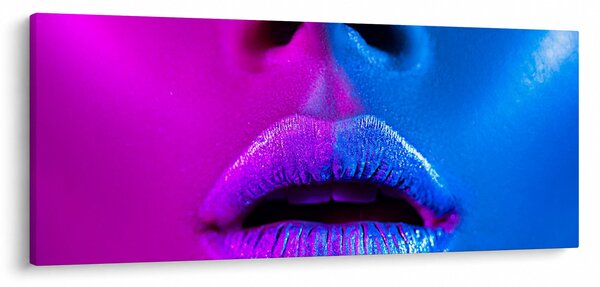 Slika obarvanih ustnic (120x50 cm)