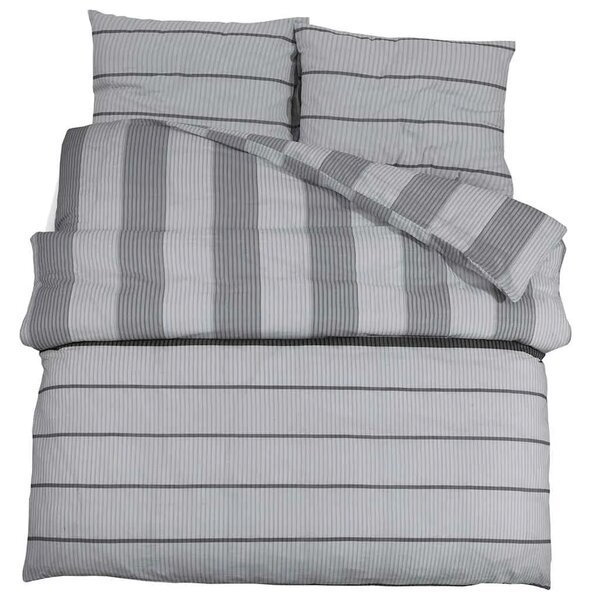 Set navlaka za poplun svijetlosiva 220x240 cm pamuk - Svjetlosiva 220 x 240 cm + 65 x 65 cm 2