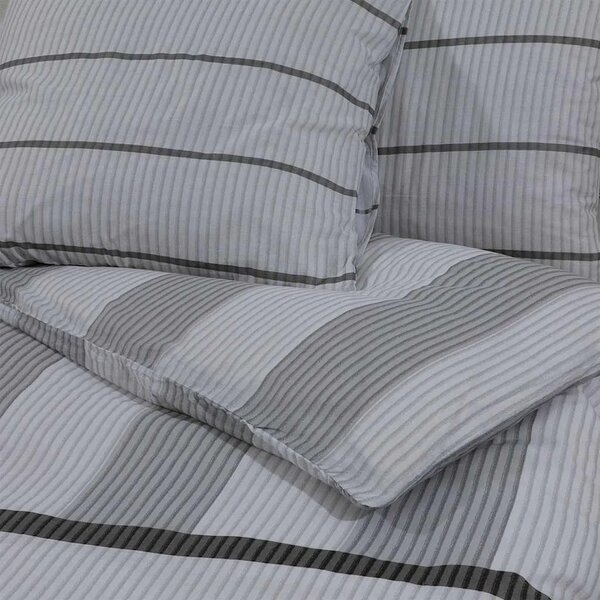 Set navlaka za poplun svijetlosiva 220x240 cm pamuk - Svjetlosiva 220 x 240 cm + 65 x 65 cm 2