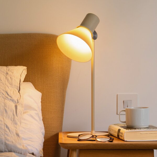 Anglepoise Stolna lampa Type 80 T1, bež, 48 cm, staklo, Bež, Dnevni boravak/blagovaonica, Aluminij