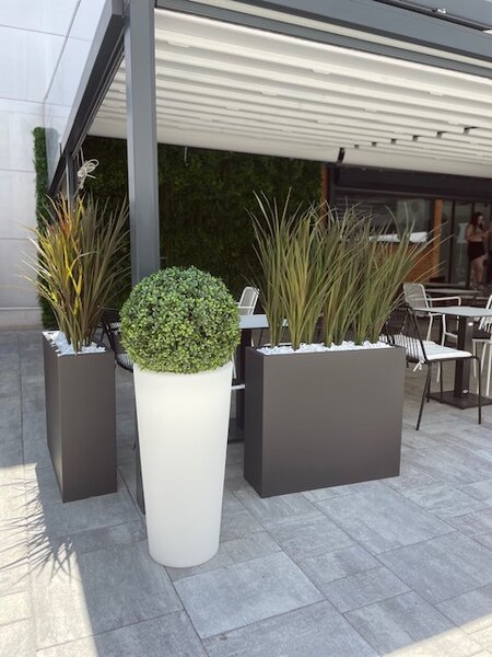 Žardinjera Dolomite 80 x 25 x h70 cm - Antracit - 51 - 70 cm - Umjetna masa