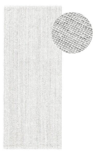 Svijetlo siva obostrana/ručno rađena jutena staza 80x200 cm Bouclé Jaipur – Hanse Home