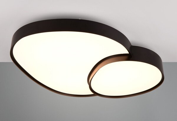 Crna LED stropna svjetiljka 63.5x77 cm Rise – Trio