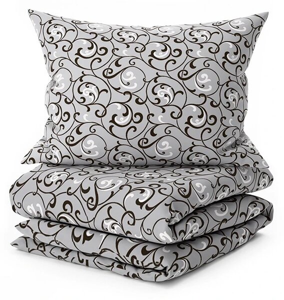 Krepset posteljina ORIENT sivo