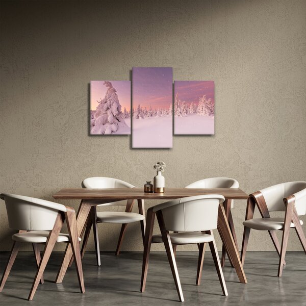 Slika - Drevesa pod snežno odejo (90x60 cm)