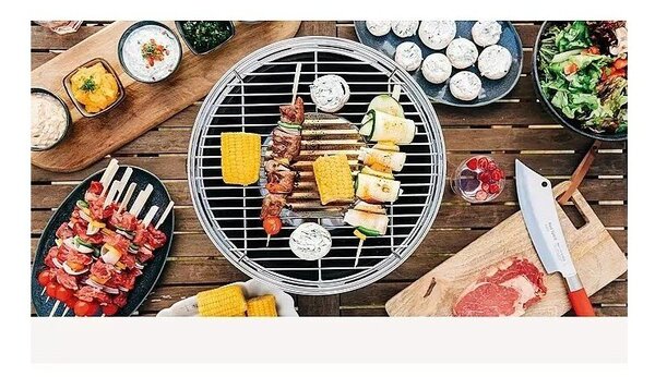 Plavi bezdimni roštilj na ugljen Lotusgrill XL