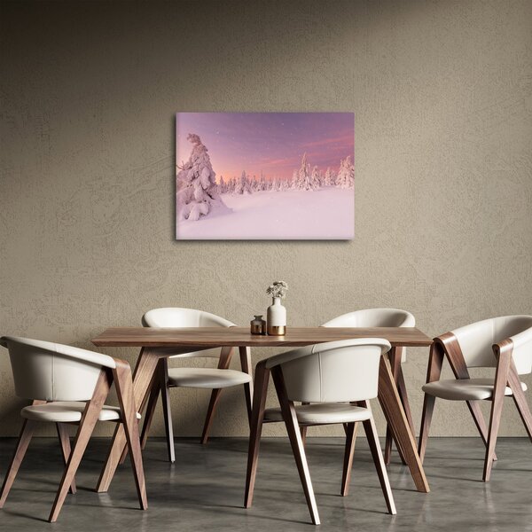 Slika - Drevesa pod snežno odejo (70x50 cm)
