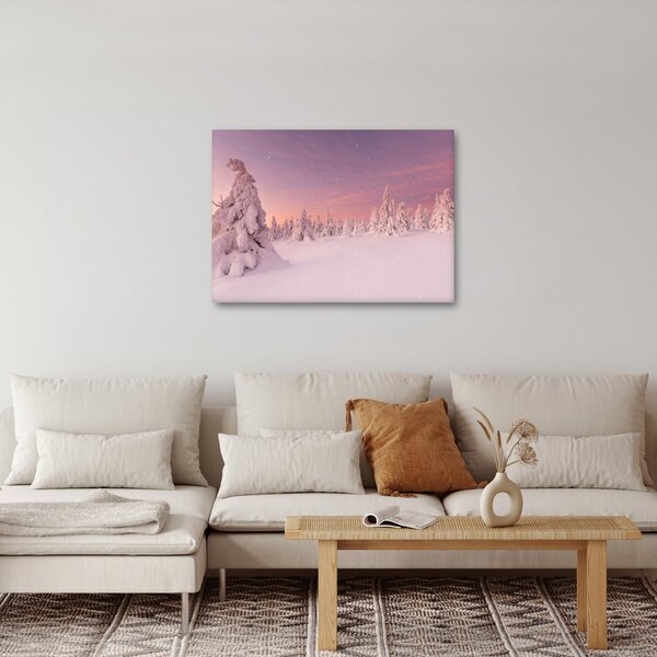 Slika - Drevesa pod snežno odejo (70x50 cm)