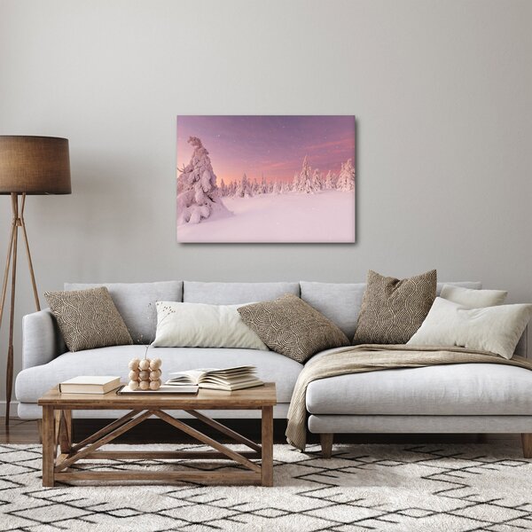 Slika - Drevesa pod snežno odejo (70x50 cm)