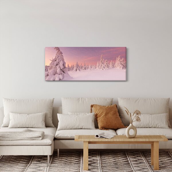 Slika - Drevesa pod snežno odejo (120x50 cm)