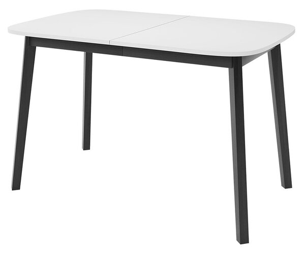 Blagovaonski stol na razvlačenje 130 cm Grospan S 130x80 (bijela + crna) (za 4 do 6 osoba)