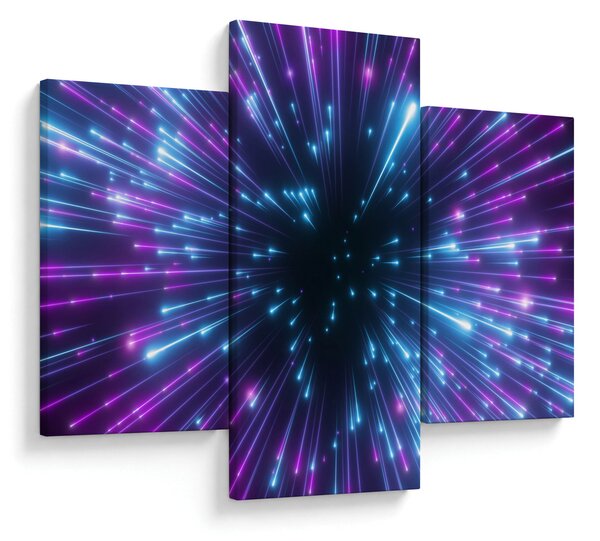 Slika - Neonski prostor (90x60 cm)