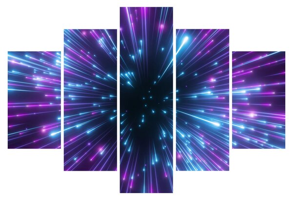 Slika - Neonski prostor (150x105 cm)