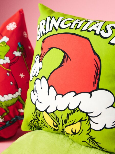 Sinsay - Pamučne navlake za jastuk s božićnim motivom 2 komadak Grinch