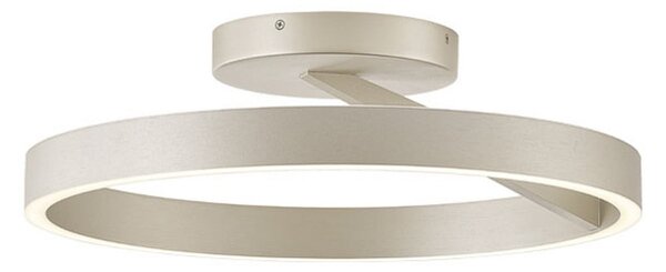 Viokef Saturn LED stropna svjetiljka, Ø 40 cm, krem i srebro, metal, prigušiva, Bež, Dnevni boravak/blagovaonica, Metal