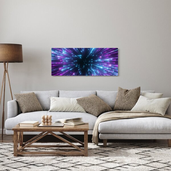 Slika - Neonski prostor (120x50 cm)