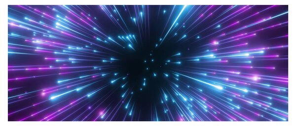 Slika - Neonski prostor (120x50 cm)