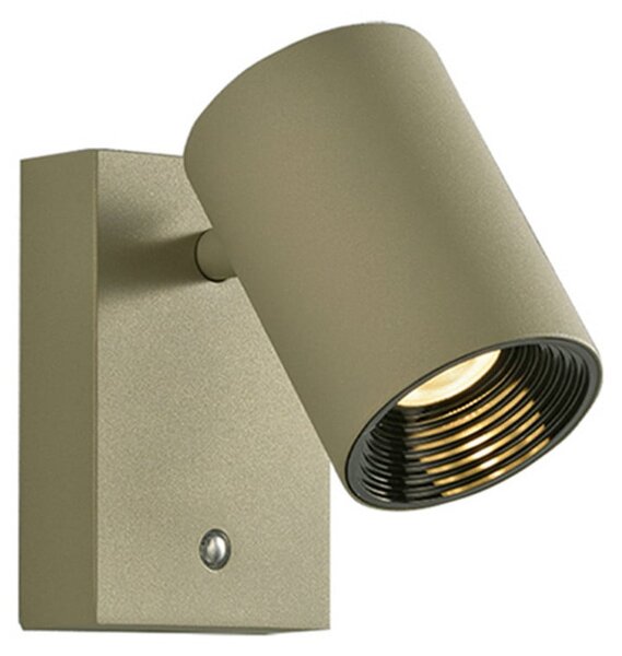 Viokef Melina LED zidna svjetiljka, maslinasto zelena, izbočina 12 cm, metal, prigušiva, prigušiva, Zelena, Dnevni boravak/blagovaonica, Aluminij