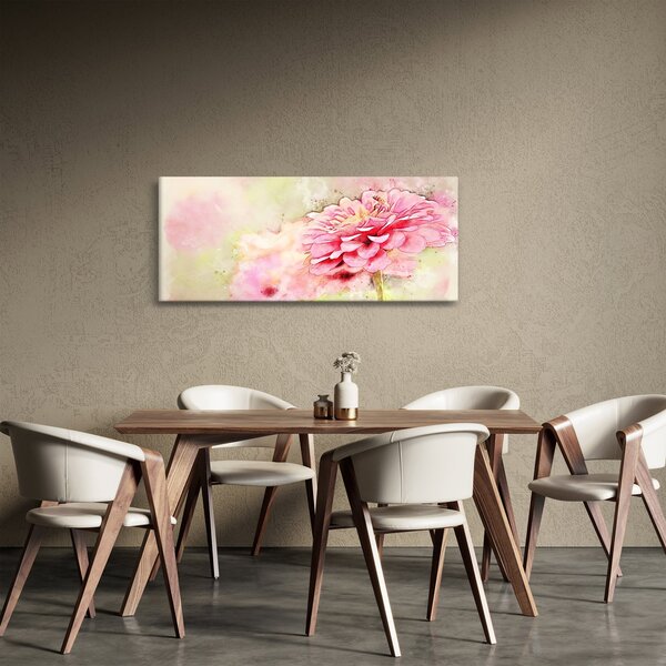 Slika - Rožnata roža, akvarel (120x50 cm)