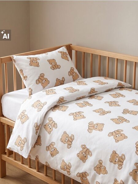 Sinsay - Komplet pamučne posteljine s uzorkom medvjedića