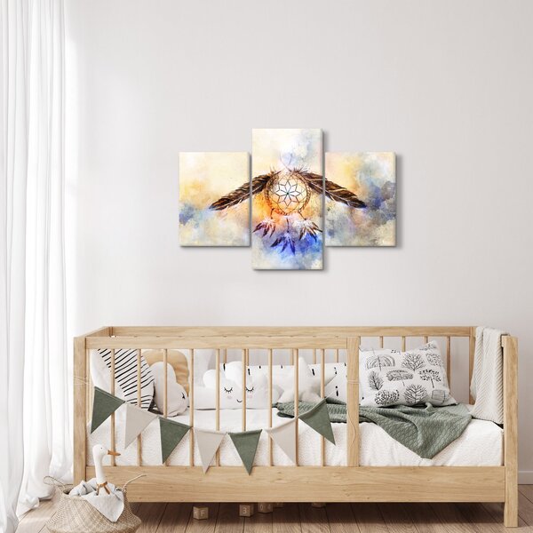 Slika - Lovilec sanj s perjem (90x60 cm)