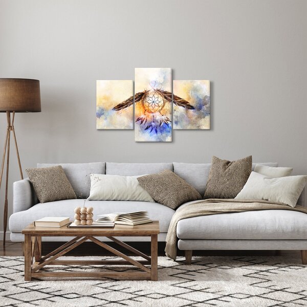 Slika - Lovilec sanj s perjem (90x60 cm)