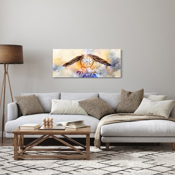 Slika - Lovilec sanj s perjem (120x50 cm)