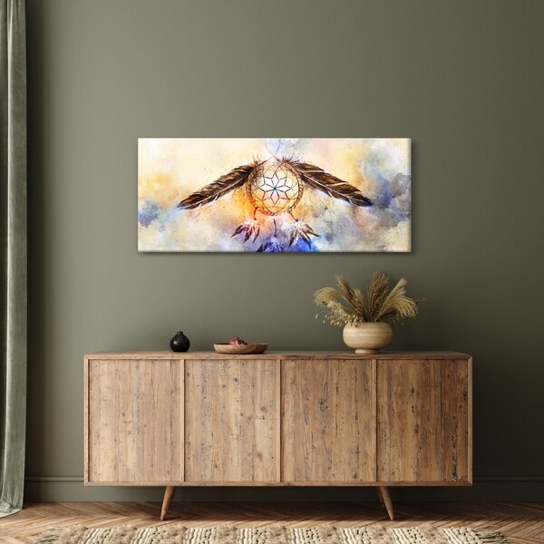 Slika - Lovilec sanj s perjem (120x50 cm)