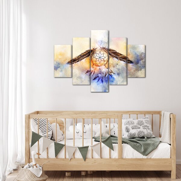 Slika - Lovilec sanj s perjem (150x105 cm)