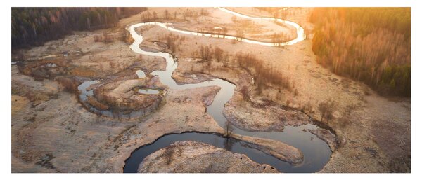 Slika - Zora nad meandri (120x50 cm)