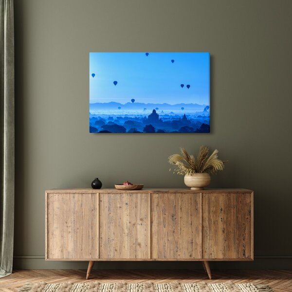 Slika - Baloni nad pokrajino (90x60 cm)