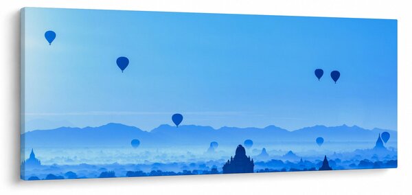 Slika - Baloni nad pokrajino (120x50 cm)