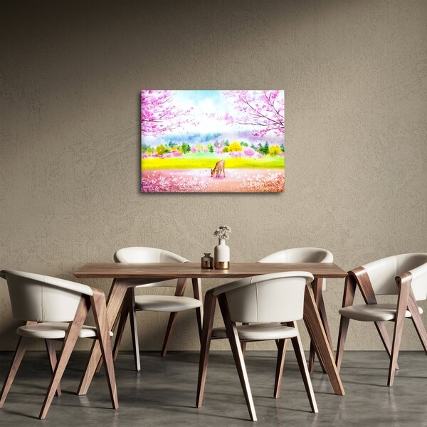 Slika - Poslikana srna, akvarel (70x50 cm)