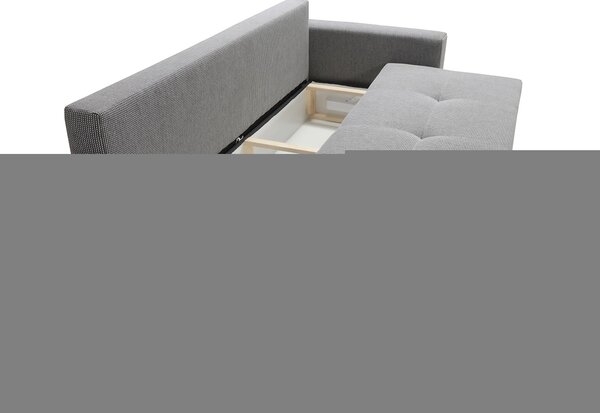 Sofa na razvlačenje Carona (svijetlosmeđa + bež) (s prostorom za odlaganje)
