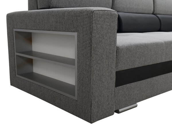 Sofa na razvlačenje Carona (svijetlosmeđa + bež) (s prostorom za odlaganje)