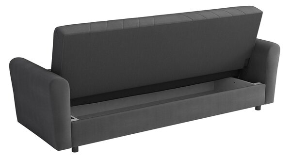 Sofa na razvlačenje Bamaku (siva) (s prostorom za odlaganje)