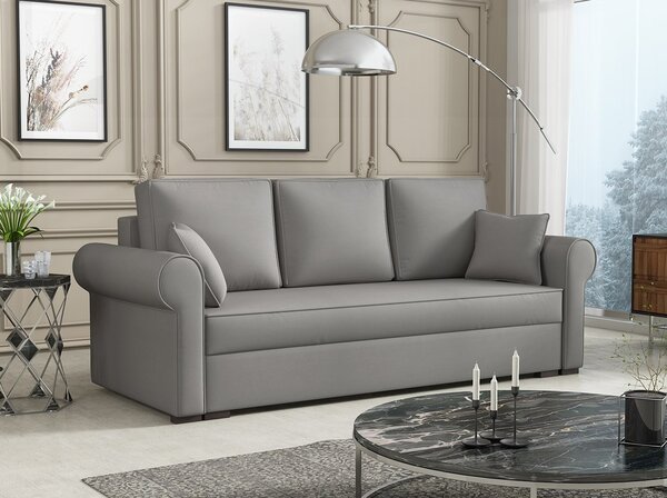 Sofa na razvlačenje Mosuria (bež) (s prostorom za odlaganje)