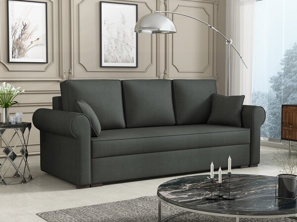 Sofa na razvlačenje Mosuria (bež) (s prostorom za odlaganje)