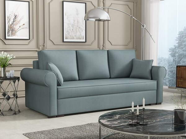 Sofa na razvlačenje Mosuria (bež) (s prostorom za odlaganje)