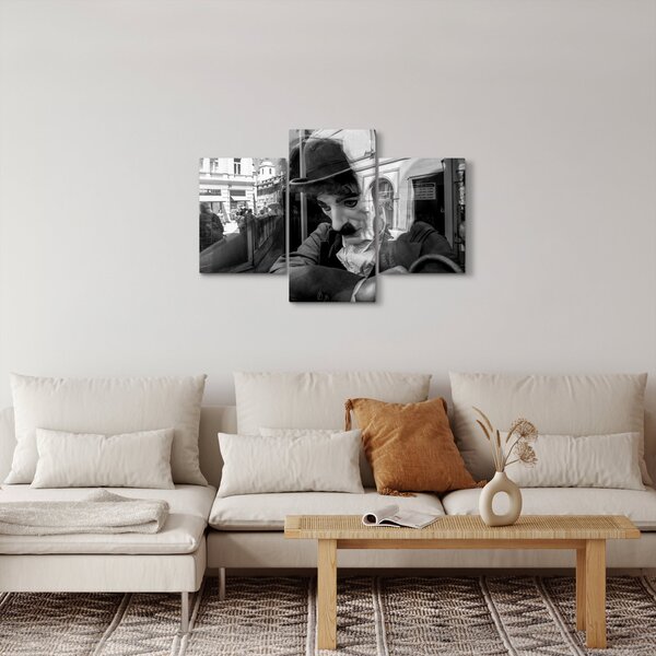 Slika - Charles Chaplin v Pragi (90x60 cm)