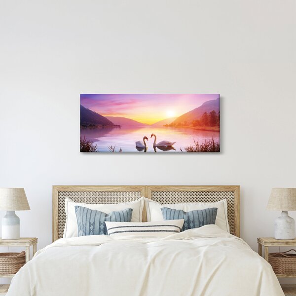 Slika zaljubljenih labodov (120x50 cm)