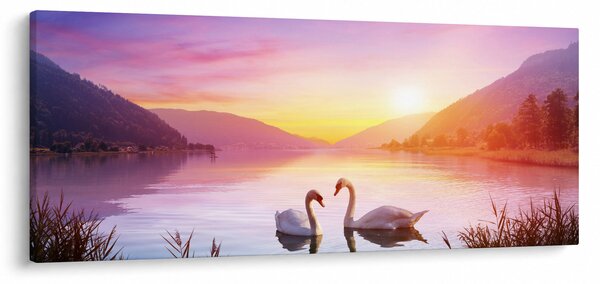 Slika zaljubljenih labodov (120x50 cm)