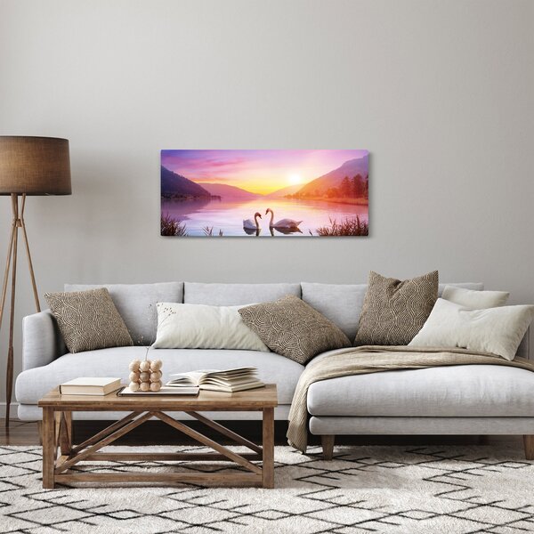 Slika zaljubljenih labodov (120x50 cm)