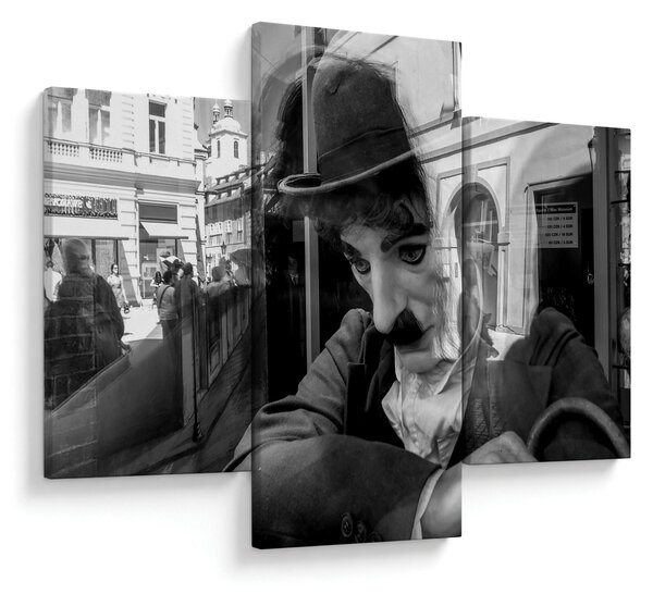 Slika - Charles Chaplin v Pragi (90x60 cm)