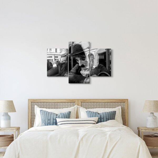 Slika - Charles Chaplin v Pragi (90x60 cm)